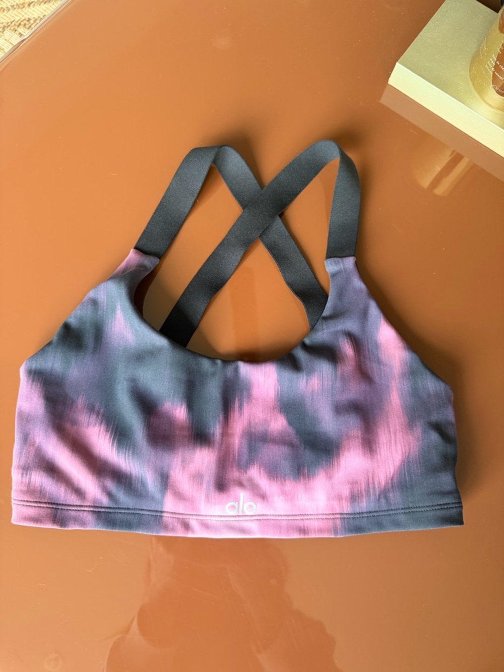 Alo Vapor Aurora Take Charge Sports Bra, S